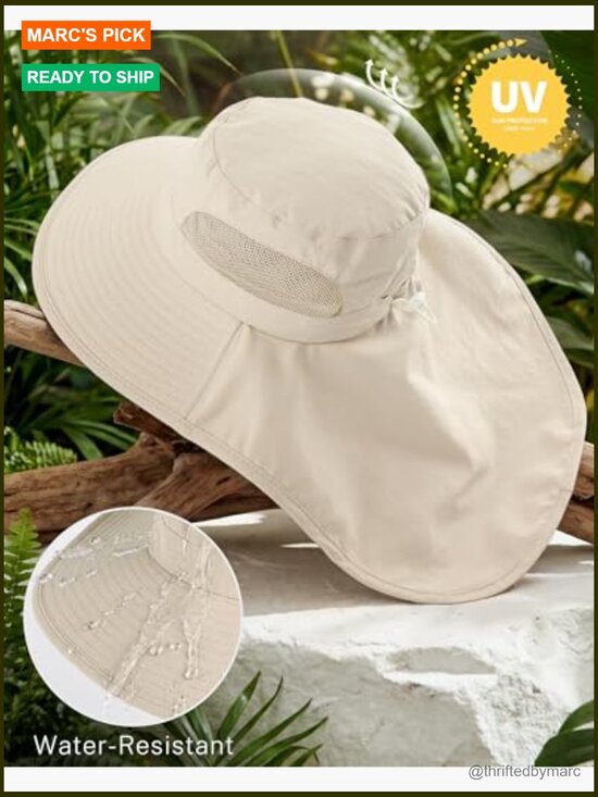 Wide Brim Bucket Sun Hat with Ponytail Hole - Packable & Breathable main image 6